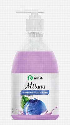 Жидкое крем-мыло Milana Черника в йогурте (GRASS) 500мл* 15 / 126300