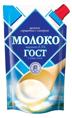 Молоко сгущенное ГОСТ Стандарт 270гр.*30 д/п / Верховский МКЗ