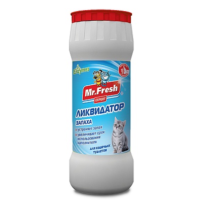 Mr.Fresh Expert 2в1 Ликвидатор запаха для кошачьих туалетов 500мл*15шт (F401)