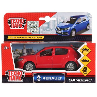 Машина металл."Технопарк" Renault Sandero красный  (длина 12см) / 275104 / SB-17-61-RS-N(RE)-WB