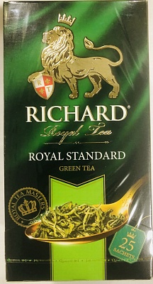 Чай Ричард 25пак*2гр*12шт Standart Green Tea зеленый