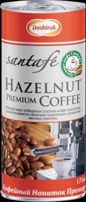 Напиток б/а Премиум Кофе Сантафе с ароматом лесных орехов 175мл*30шт (Доширак)