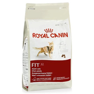 Royal Canin Фит 32  4,0кг*4шт  д/кошек бывающих на улице (25200400R0)
