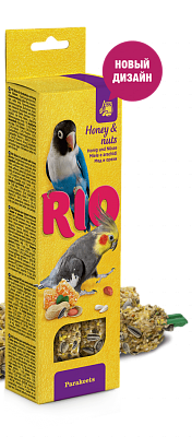 Рио Палочки для попугаев с медом и орехами 2*90гр