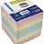 Бумажный блок для записей 90х90х90мм цветной (702004)