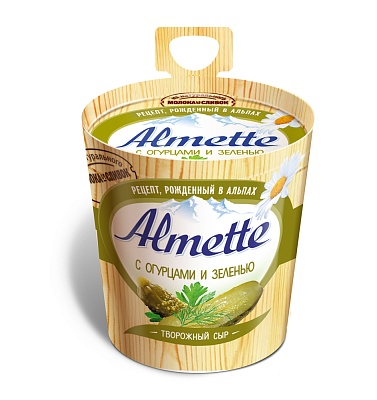 Сыр Альметте 150гр.*8 с огурцами и зеленью