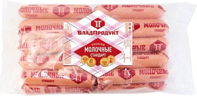 Сосиски Молочные стандарт п/а / Владпродукт