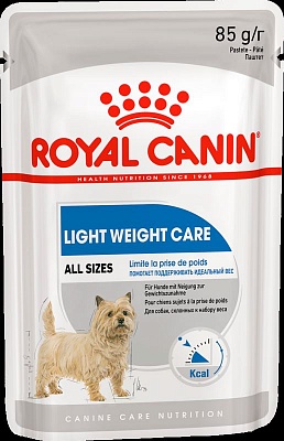 Royal Canin Лайт Вейт Кэа канин Эдалт (паштет) 12X0,085 кг корм для собак с избыточной массой тела (527001)