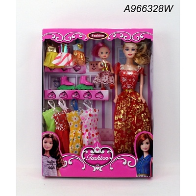 Кукла 29 см с дочкой (с набором одежды) в коробке *36 / 304235 / A966328W