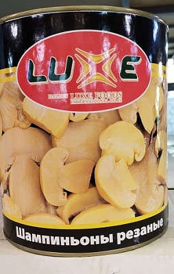 Шампиньоны LUXE DALIAN резаные 3100мл.*6 ж/б