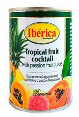 Тропический фруктовый коктейль с соком маракуйи Иберика 435мл.*12 ж/б с/к