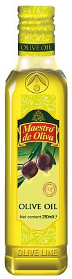 Масло оливк. Маэстро де олива 100% раф. 250мл.*8 ст/б