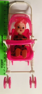 Кукла с коляской 17*9,5*7 (арт.0369/в877291)