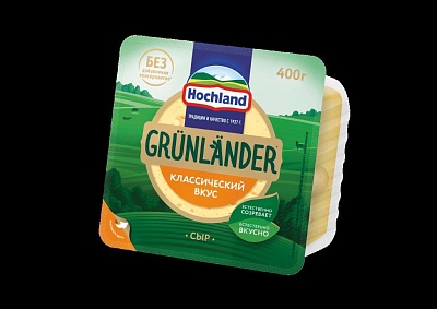 Сыр Хохланд полутвердый Грюнландер 400гр.*6