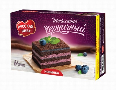 Торт Шоколадно-черничный 340гр*12шт  (ТМ Русская Нива)