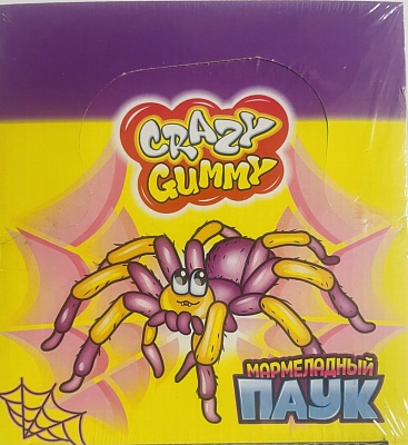 Мармеладный паук CRAZY GUMMY 15гр*36шт*12бл  (Канди-Клаб)