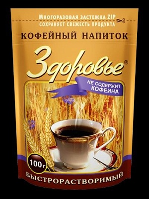 Кофейный напиток Здоровье 100гр*24 ZIP пакет 