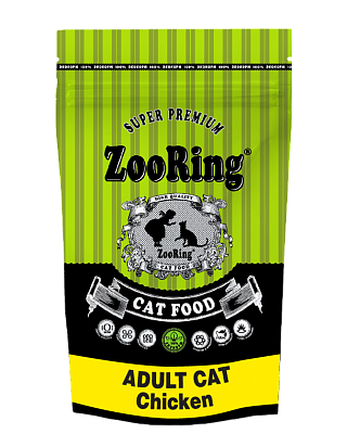 Корм ZooRing Adult Cat Chicken Цыпленок 1,5кг Корм для кошек (425624)