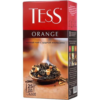 Чай Тесс Оранж 25 ПАКЕТОВ*1,5г/10 (черный с цедрой апельсина )