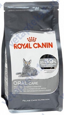 Royal Canin Орал кэа 0,4кг*12шт корм для кошек для профилактики образования зубного камня и налета (25320040R0)