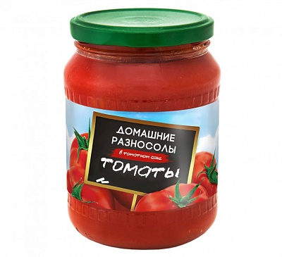 Томаты Домашние разносолы в томатном соке 680гр.*8 ст/б