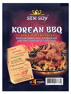 Соус для приготовления острых блюд "KOREAN BBQ" СЭНСОЙ Премиум 120гр*15 пак.