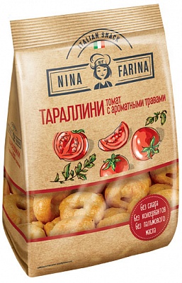 Тараллини Nina Farina 180гр*24шт томат и аромат.травами (КДВ-Групп) / ВТ003