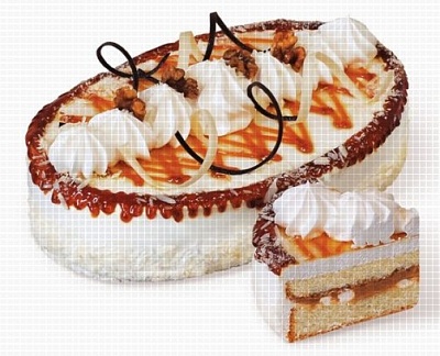 Торт Деревенский рецепт  900гр со вкусом творога и вареного сгущенного молока (t°C=+2..+6)  СМАК