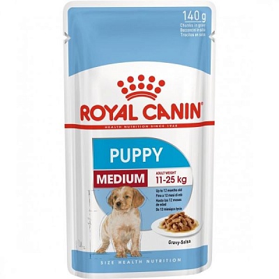 Royal Canin Медиум Паппи 0,140кгх10шт корм для щенков средних размеров 11-25 кг (10980014A0)
