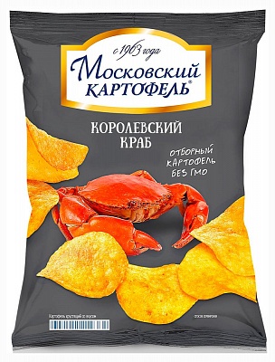 Картофель Московский 60гр*12шт со вкусом Королевского краба 