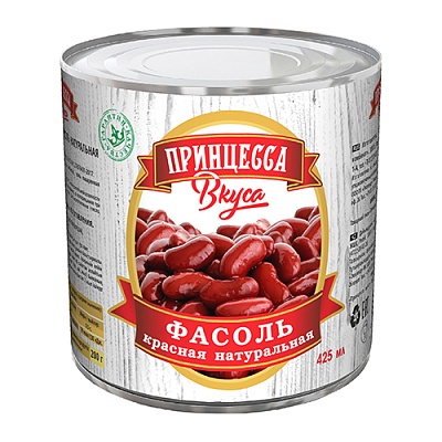 Фасоль Принцесса вкуса красная в с/с 425гр.*12 ж/б Домат