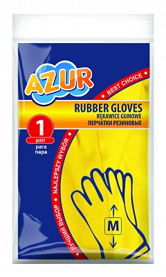 Перчатки резиновые размер М Azur *144 / 092120