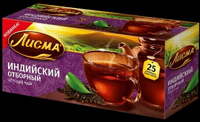 Чай Лисма Отборный пакет 25пак*1,8гр*27шт Индия