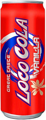 Локо Кола Ваниль (LOCO COLA VANILLA) напиток б/а 0,33л Ж/Б*24шт сильногазированный 