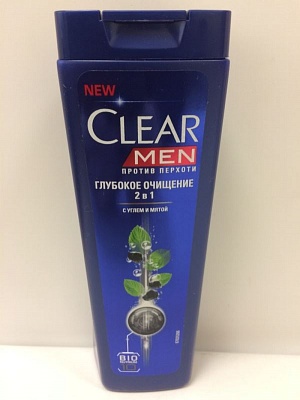 Шампунь д/волос CLEAR men Глубокое очищение 2 в 1 (против перхоти) 200мл.*6