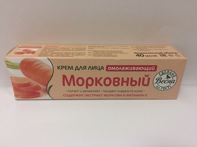 Крем для лица Морковный Омолаживающий ( ВЕСНА ) 40мл.*48 / 2316