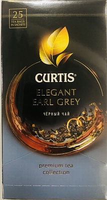 Чай Кертис Elegant Earl Grey 25 ПАКЕТОВ*1,7гр*12шт (черный)  32245