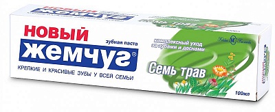 Зубная паста "Новый Жемчуг" Семь трав 100мл.*40 / 17127