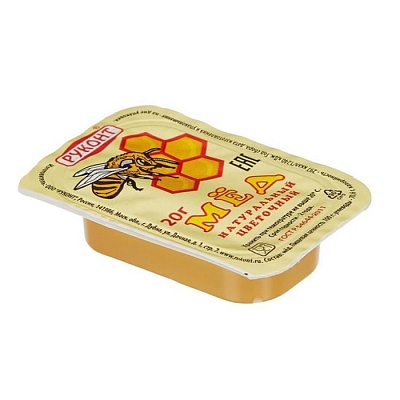 Мед натуральный цветочный дип-пот 20гр.*140 шт / РУКОНТ