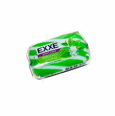 Туалетное крем-мыло Зелёный чай 80гр (зелёное) EXXE *72 /6638/5149
