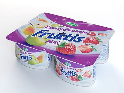 Продукт йогуртный Фруттис 8% 115гр.*16 яблоко-груша,клубника (суперэкстра)