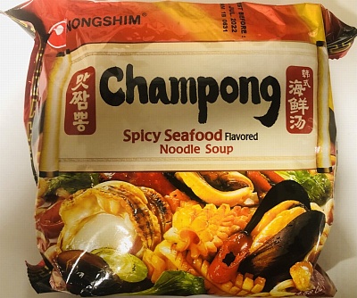 Лапша Чампонг с морепродуктами  130гр*32шт (Nongshim )/пакет