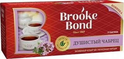 Чай Брук Бонд Душистый чабрец пакет 25*1,5гр*24шт