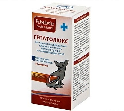 Гепатолюкс таблетки для мелких собак /30таб. (ПЧЕЛОДАР)  Лечение хронических заболеваниях печени, желчного пузыря VET/78227