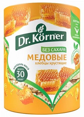Хлебцы Dr. Korner Злаковый коктейль Медовые  100гр*20шт (Хлебпром)