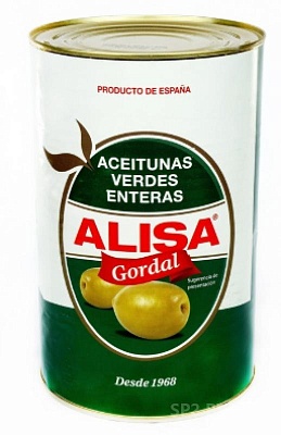 Оливки зеленые "Alisa" б/к 350гр*12 ж/б