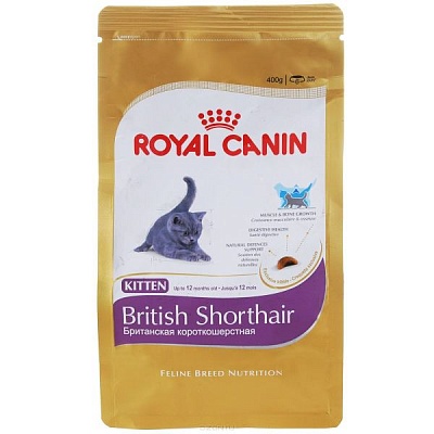Royal Canin Киттен Британская короткошерстная 0,4кг*12шт (25660040R0)