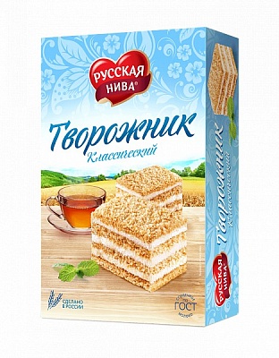 Торт Творожник бисквитный 300г*12шт (ТМ Русская Нива)