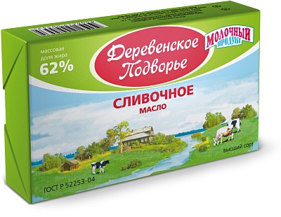 Масло Деревенское подворье 62% 180гр.*13 фольга БОКС