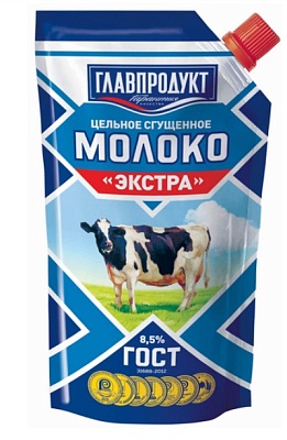 Молоко сгущенное с сахаром ЭКСТРА ГЛАВПРОДУКТ 270гр.*30  д/п